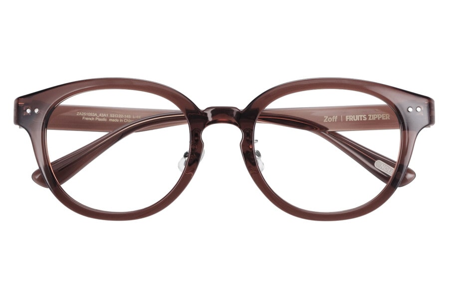 ボストン・ブラウン(クリア)のメガネ