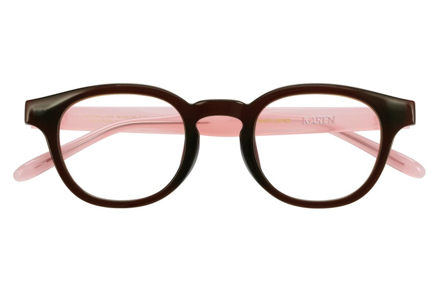 ウェリントン・ブラウン(クリア)のメガネ