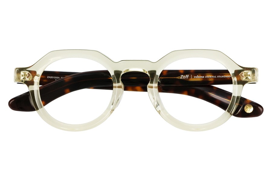 イエロー(クリア) ボストンのメガネ