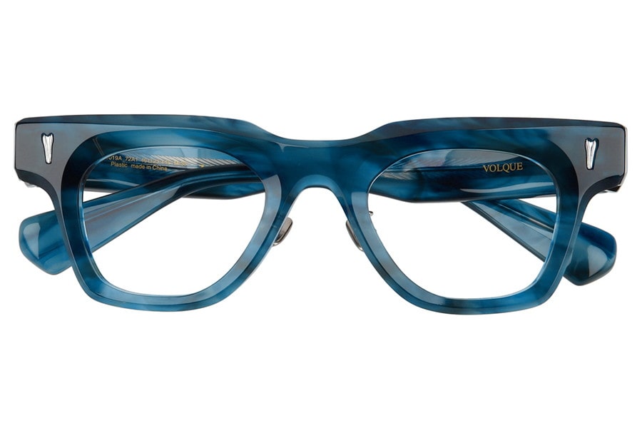 ブルー　ウェリントンのメガネ