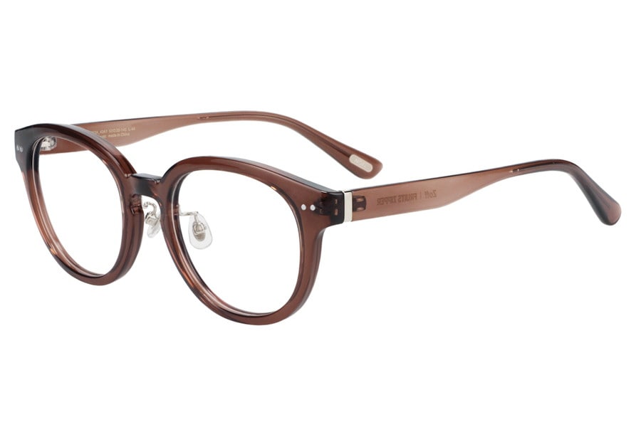 ボストン・ブラウン(クリア)のメガネ