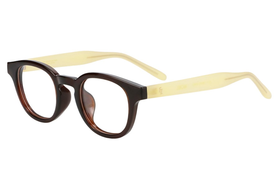 ウェリントン・ブラウン(クリア)のメガネ