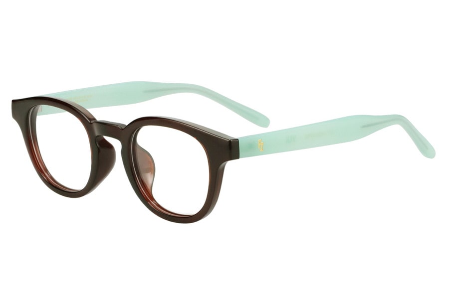 ウェリントン・ブラウン(クリア)のメガネ