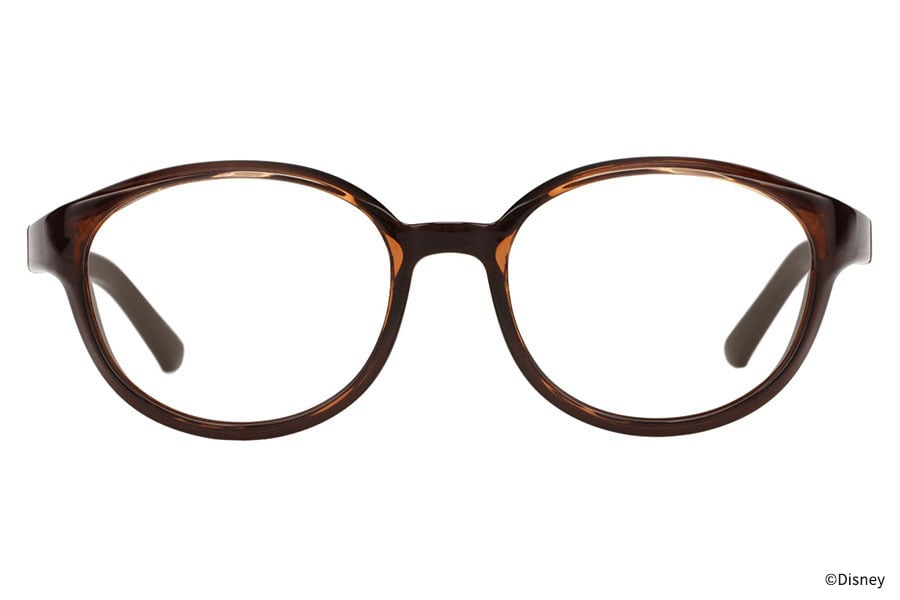 ブラウン(クリア)　スクエアのキッズ用花粉メガネ