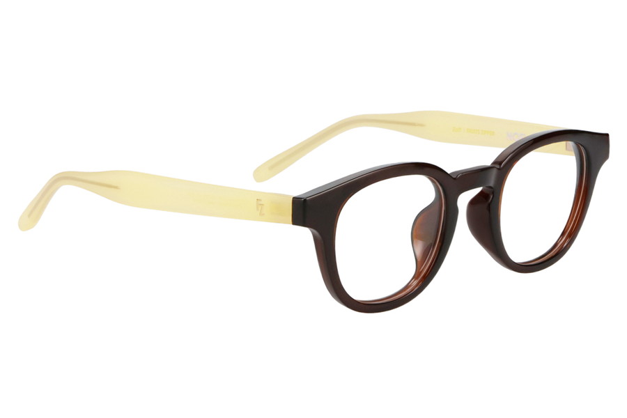 ウェリントン・ブラウン(クリア)のメガネ