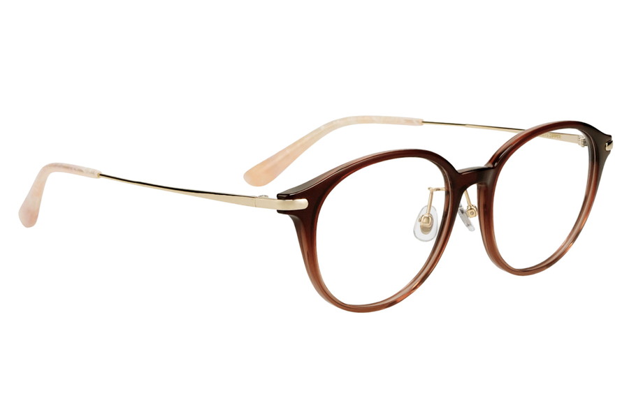 ボストン・ブラウン(クリア)のメガネ