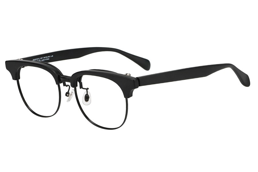 ブラック(マット) ボストンのメガネ