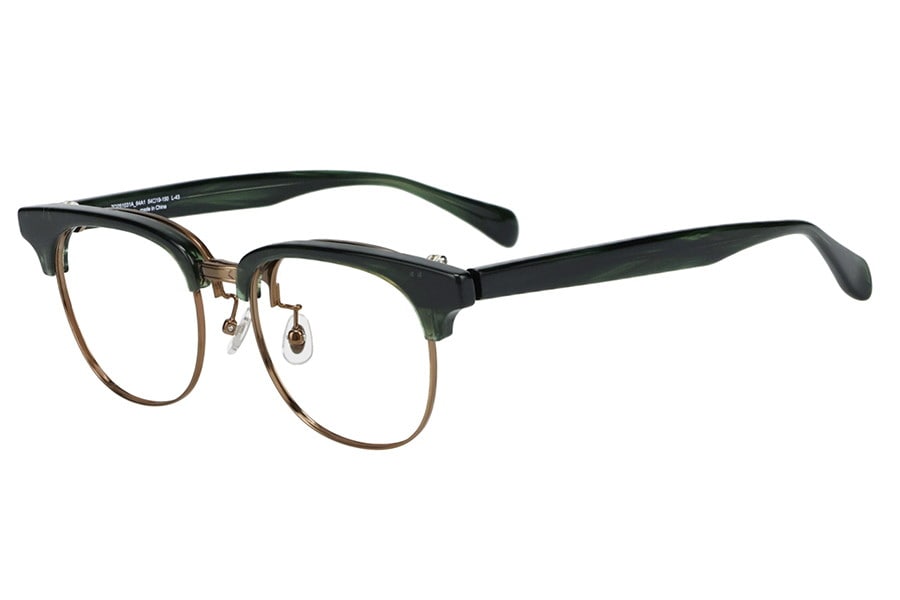 グリーン(オリーブ) ボストンのメガネ