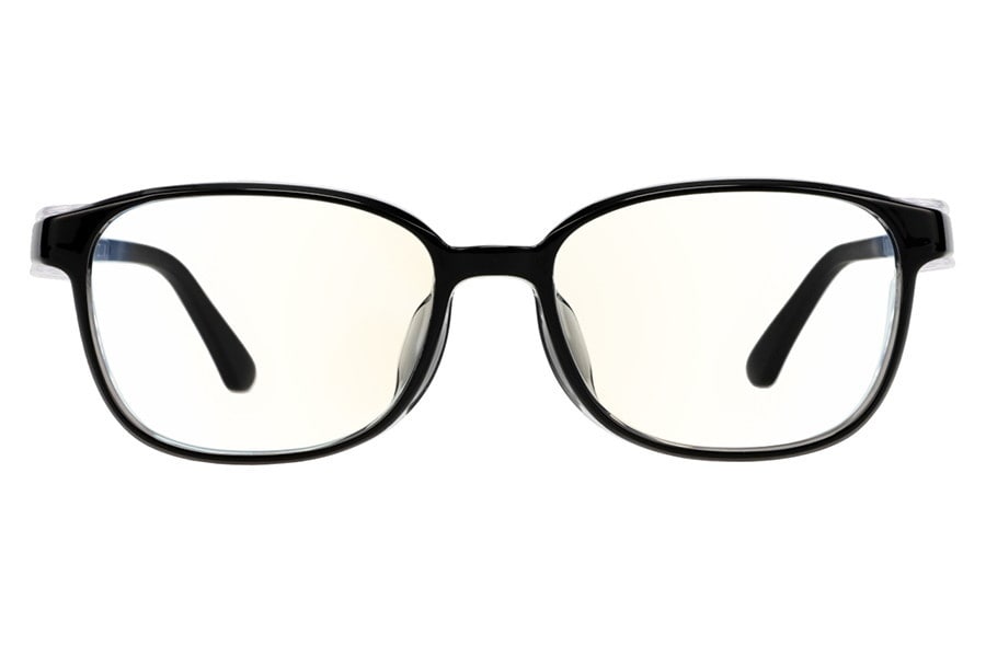 ブラック ウェリントンの花粉対策メガネ