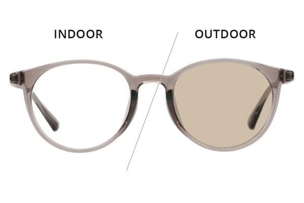 広告着用商品】SUNCUTGlasses調光/UV100%CUT(度なし調光レンズ搭載