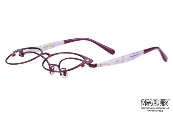 オーバル・パープル(マット)・メガネ