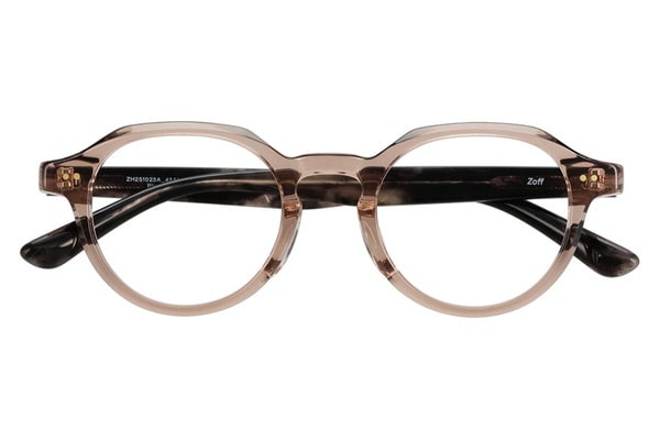 ボストン・ブラウン(クリア)のスモールサイズのメガネ