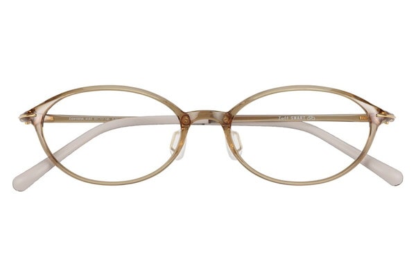 オーバル・ブラウン(ベージュ)のメガネ