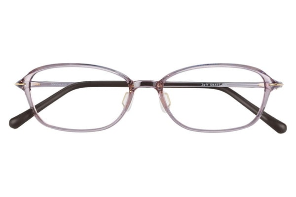 スクエア・パープル(クリア)のメガネ