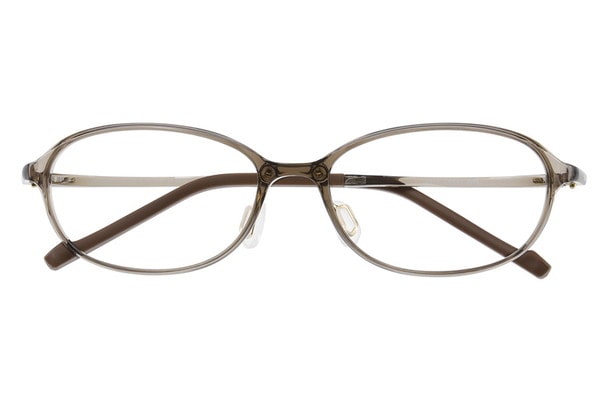 オーバル・グレー(クリア)のメガネ