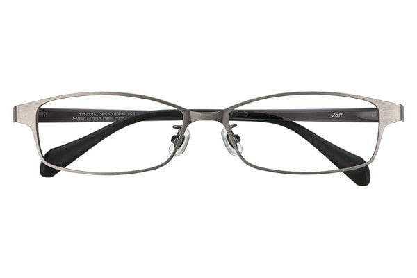 スクエア・シルバー(マット)のメガネ