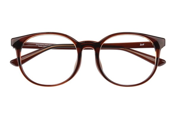 ボストン・ブラウン(クリア)のメガネ