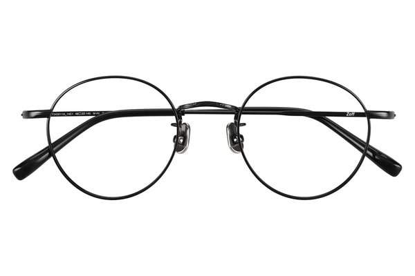 Zoff オンデーズ　度ありメガネ 4本セット ブラック/ゴールド スペシャルプライス]高級感溢れる小ぶりのボストンフレーム/MADE IN