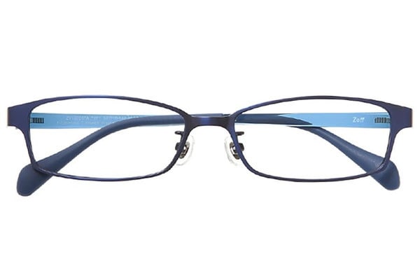 スクエア・ブルー(ネイビー)のメガネ