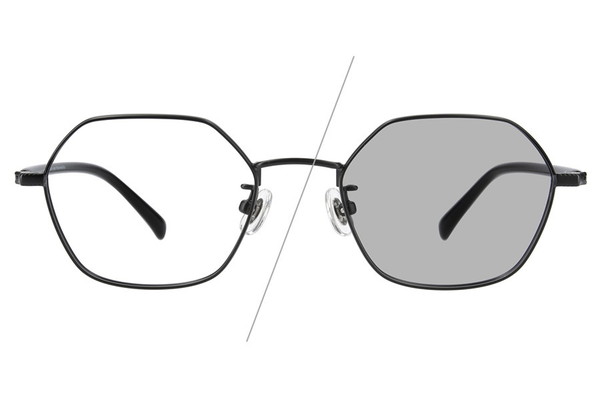 2024年春　Zoff購入　新品未使用　薄型レンズ度入りメガネ レンズの色が変わるサングラス/TREND SUNGLASSES/紫外線カット率99.9