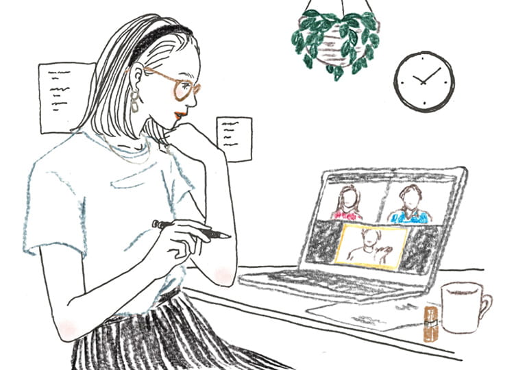 テレワーク テレビ会議でメイクの負担を減らすために効果的な おうちメガネ の使い方 Zoff Magazine