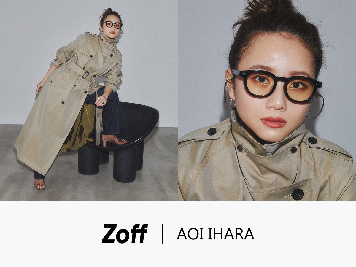 Zoff AOI IHARA ウェリントン型カラーレンズサングラス - サングラス