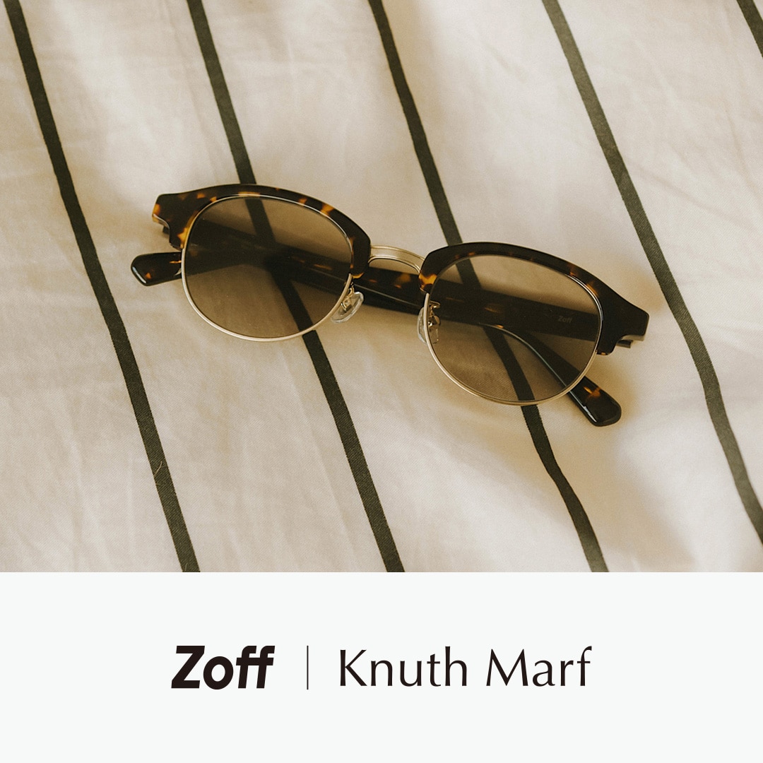 Knuth Marf ブラックサングラス Knuth Marf サングラス Zoff｜Knuth オーバル型 サングラス