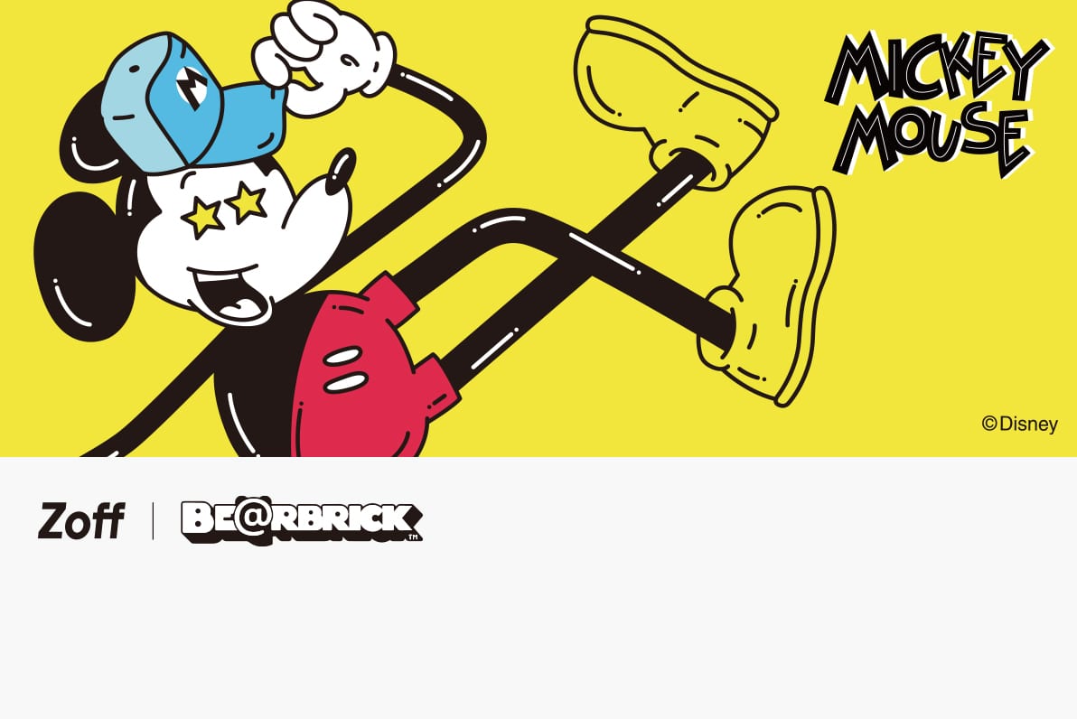 Zoff｜MICKEY MOUSE BE@RBRICK／オリジナルフィギュアがセットになったサングラスが登場