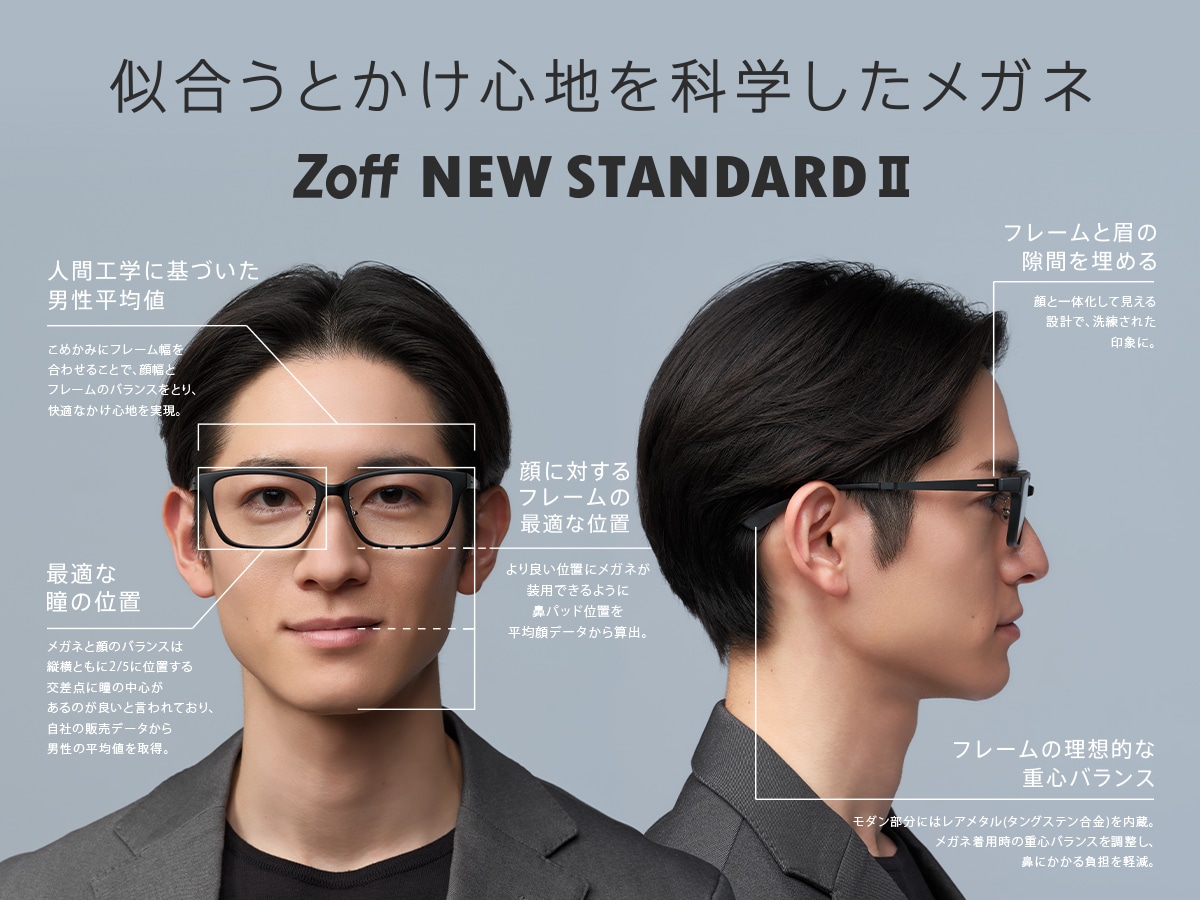 Zoff NEW STANDARD 似合うを科学したメガネ