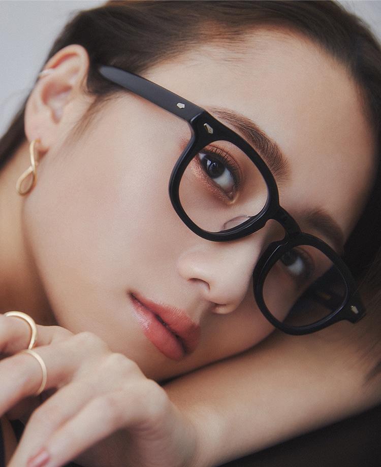 サングラス 【伊原 葵さんコラボ】#011ウェリントン型 黒縁 太縁