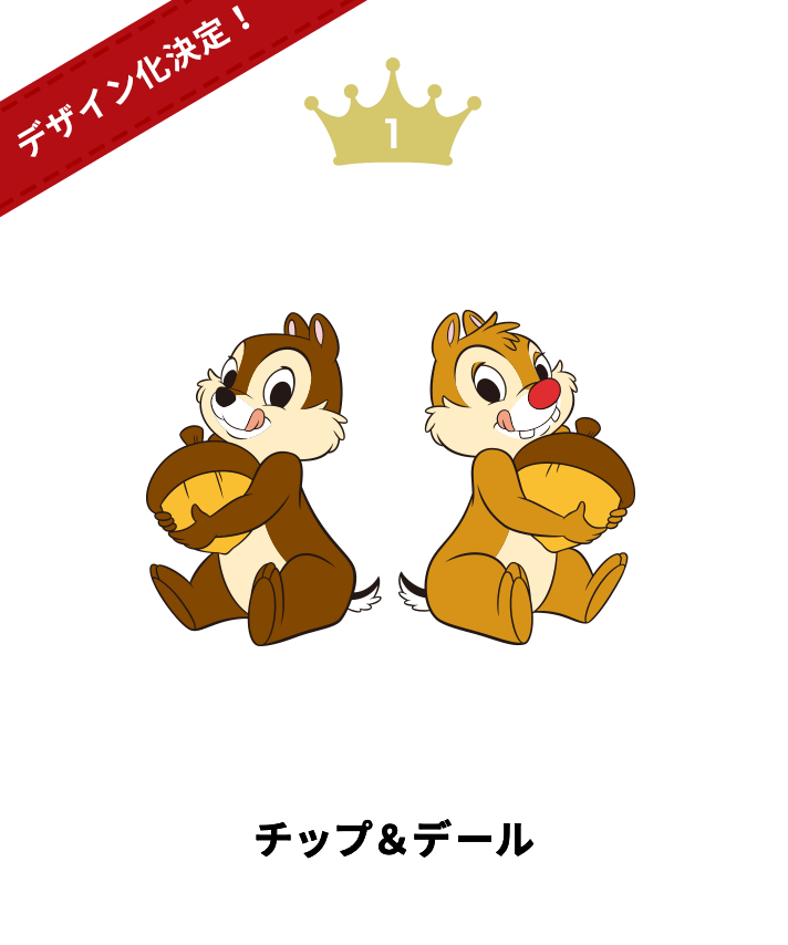 1位 チップ&デール デザイン化決定！