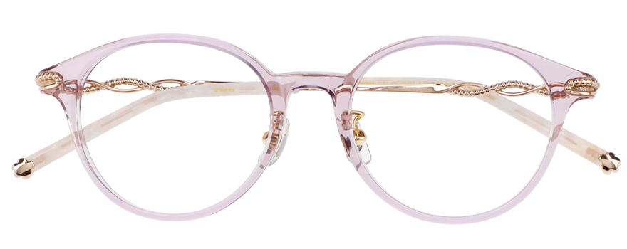 ラプンツェル ボストン ピンク色のメガネ
