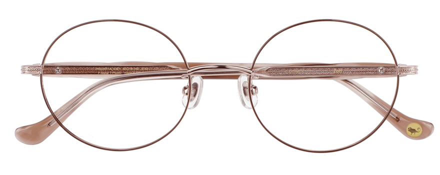 ラプンツェル ラウンド 茶色のメガネ