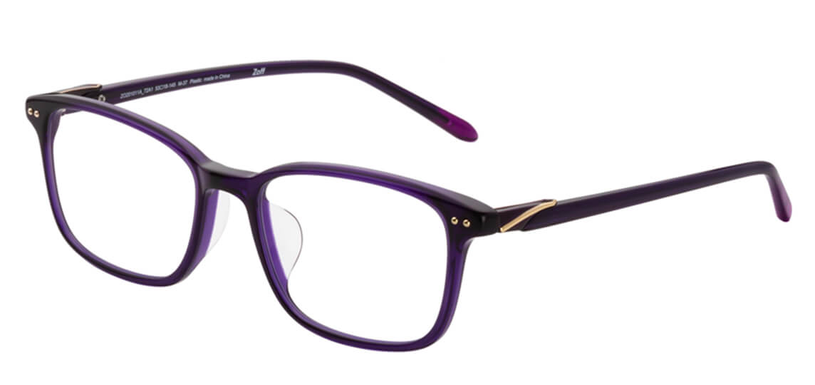 紫　ウェリントンのメガネ