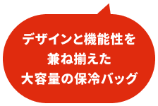 デザインと機能性を兼ね揃えた大容量の保冷バッグ