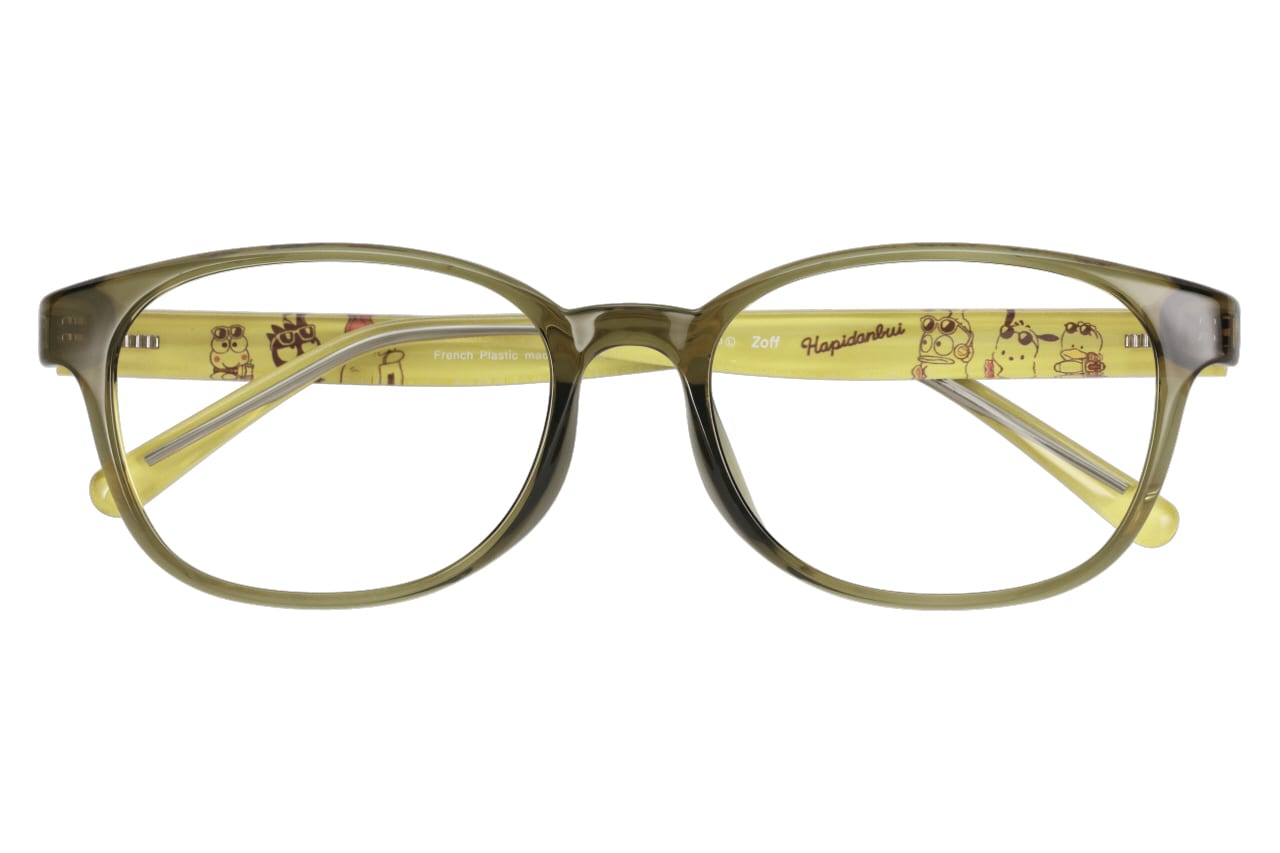 ウェリントン・グリーン(オリーブ)・はぴだんぶいのメガネ