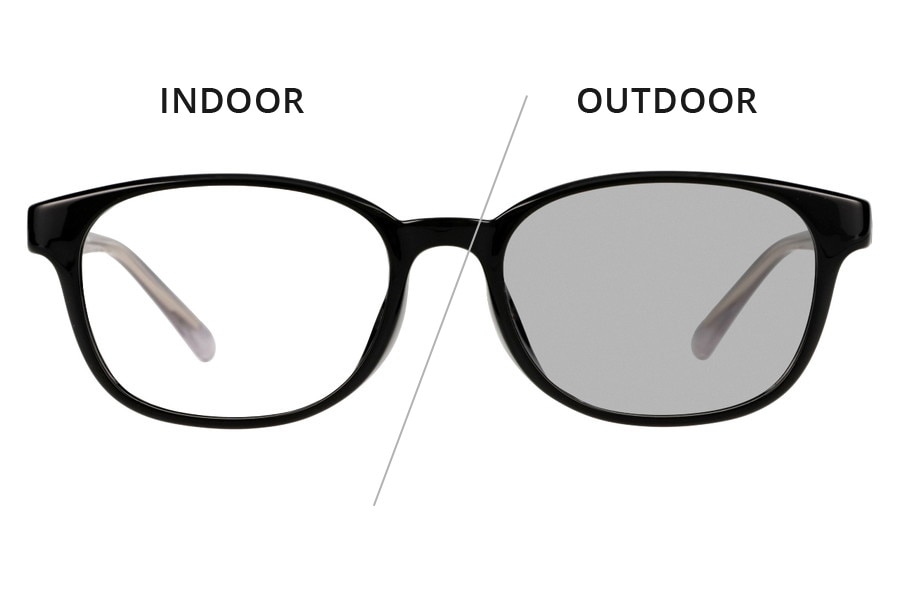 ウェリントン・ブラック・はぴだんぶいの調光サングラス