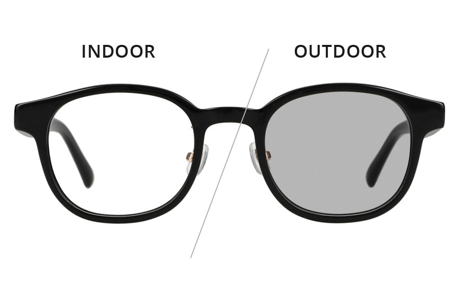 ウェリントン・ブラック・はぴだんぶいの調光サングラス