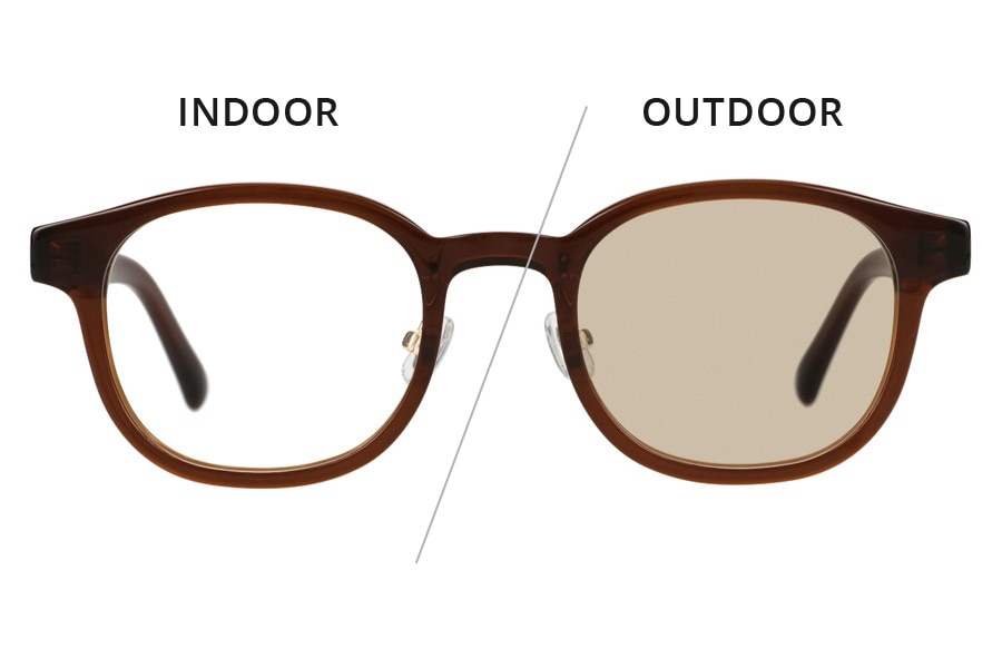 ウェリントン・ブラウン・はぴだんぶいの調光サングラス