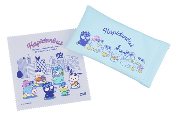 はぴだんぶい ケースとメガネ拭き