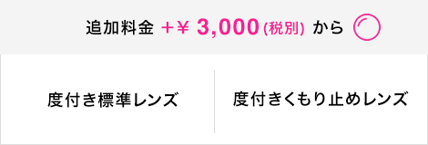 追加料金+¥3,000(税別)から