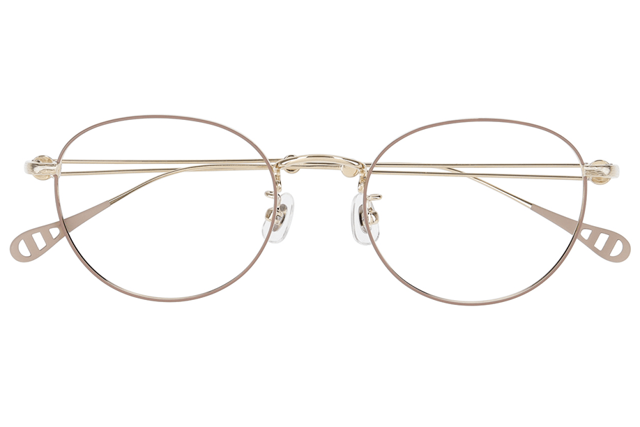 オーバル ベージュのメガネ