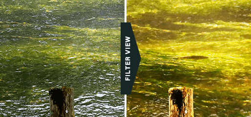 輪郭がくっきりと見えやすい 偏光ブラウンフィルター