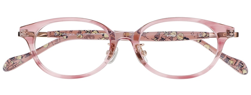 ピンク　オーバルのメガネ
