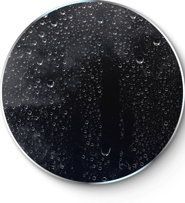 指紋汚れを拭き取り、水を吹き付けた時の水弾き（撥水）性能の比較 セットレンズ