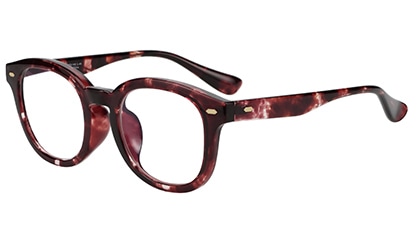 Zoff DECA READING デミ柄（べっ甲柄）のメガネ