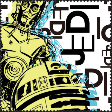 C-3PO & R2-D2 STARWARS-CLOTH-LYE