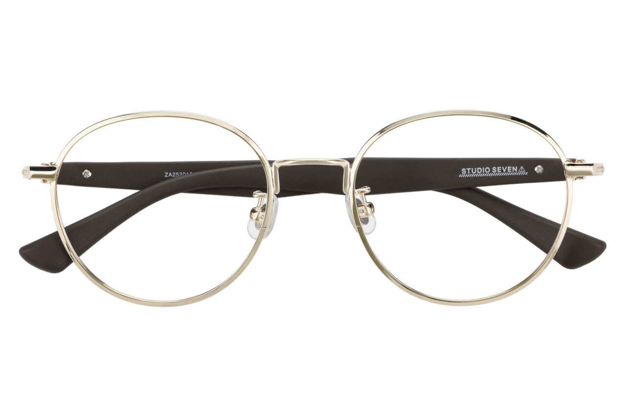ゴールド ボストンのメガネ