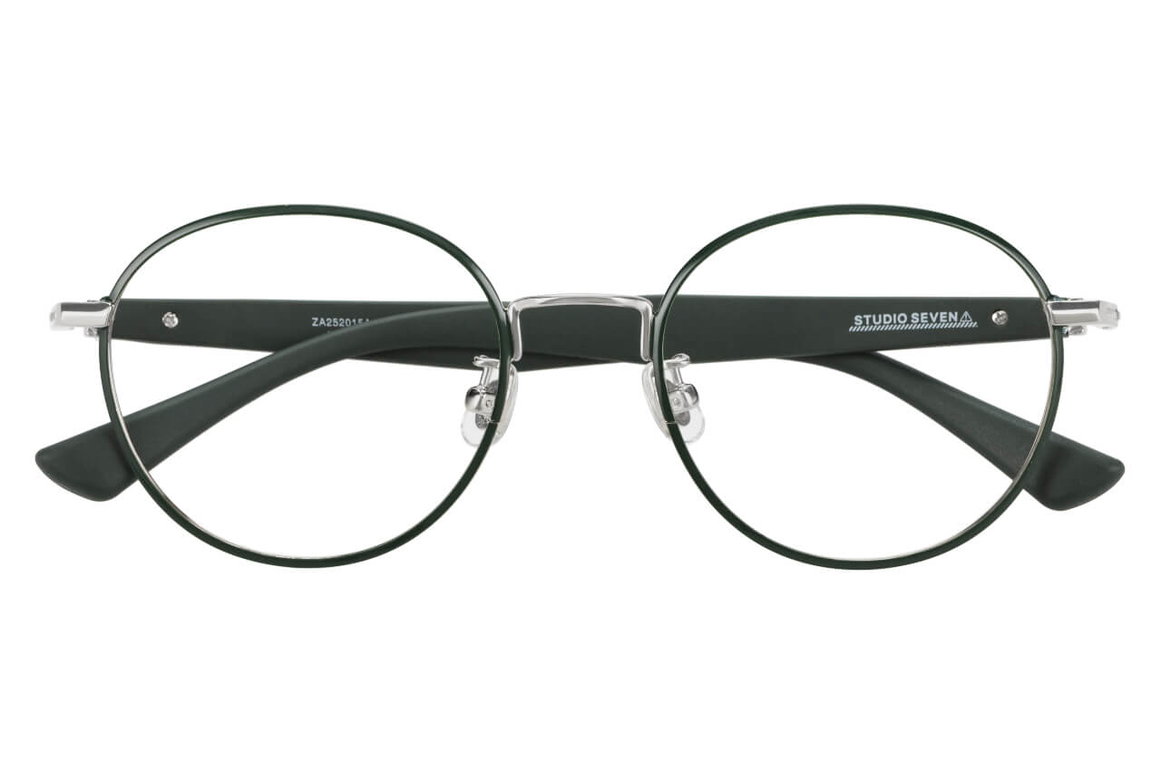 グリーン(オリーブ) ボストンのメガネ
