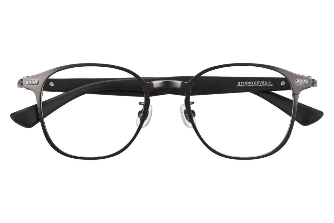 グレー ウェリントンのメガネ